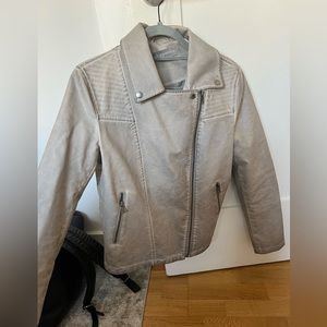 Bagatelle Faux Leather Jacket in Gray size small